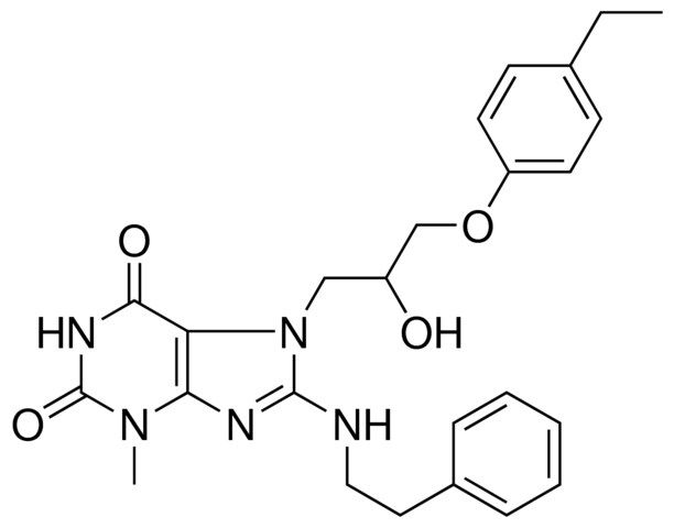 7-[3-(4-ETHYLPHENOXY)-2-HYDROXYPROPYL]-3-METHYL-8-[(2-PHENYLETHYL)AMINO]-3,7-DIHYDRO-1H-PURINE-2,6-DIONE