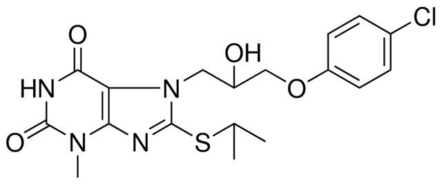 7-(3-(4-CL-PHENOXY)-2-HO-PR)-8-ISOPROPYLSULFANYL-3-ME-3,7-2H-PURINE-2,6-DIONE