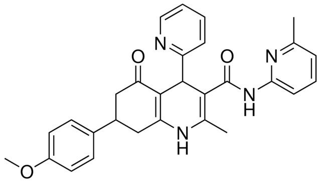7-(4-METHOXYPHENYL)-2-METHYL-N-(6-METHYL-2-PYRIDINYL)-5-OXO-4-(2-PYRIDINYL)-1,4,5,6,7,8-HEXAHYDRO-3-QUINOLINECARBOXAMIDE