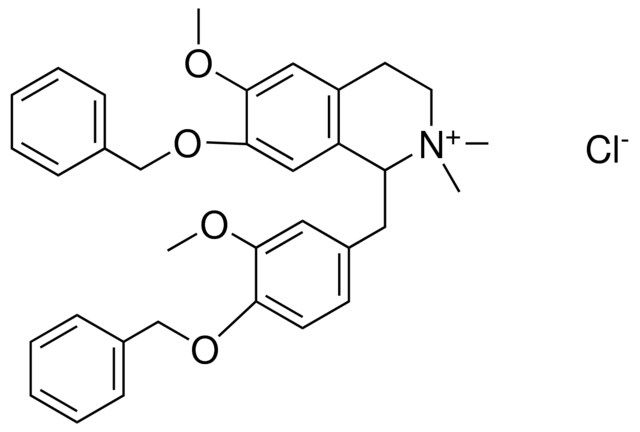 7-BENZYLOXY-1-(4-BENZYLOXY-3-MEO-BZL)-6-MEO-2,2-DI-ME-4H-ISOQUINOLINIUM, CL