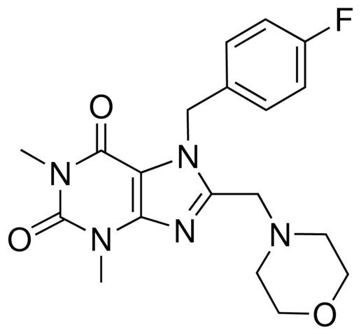 7-(4-FLUOROBENZYL)-1,3-DIMETHYL-8-(4-MORPHOLINYLMETHYL)-3,7-DIHYDRO-1H-PURINE-2,6-DIONE