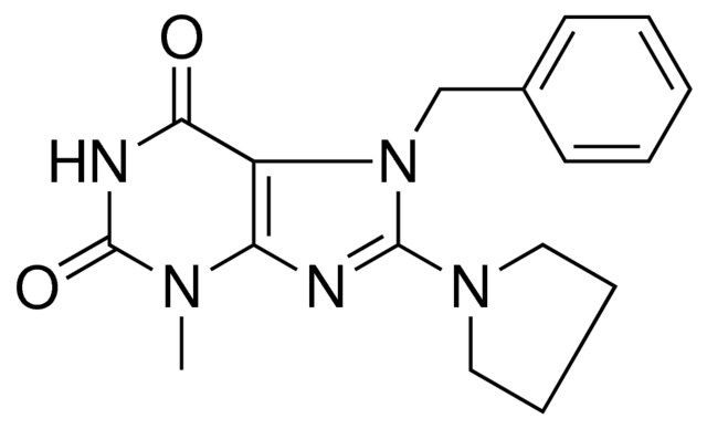 7-BENZYL-3-METHYL-8-(1-PYRROLIDINYL)-3,7-DIHYDRO-1H-PURINE-2,6-DIONE