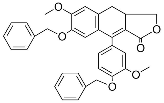 7-BENZYLOXY-9-(4-BENZYLOXY-3-MEO-PH)-6-MEO-3A,4-2H-3H-NAPHTHO(2,3-C)FURAN-1-ONE