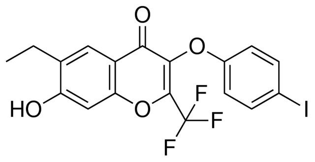 6-ETHYL-7-HYDROXY-3-(4-IODO-PHENOXY)-2-TRIFLUOROMETHYL-CHROMEN-4-ONE