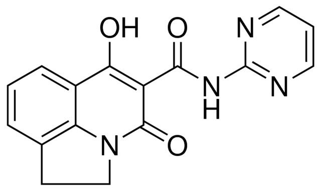 6-HYDROXY-4-OXO-N-(2-PYRIMIDINYL)-1,2-DIHYDRO-4H-PYRROLO[3,2,1-IJ]QUINOLINE-5-CARBOXAMIDE