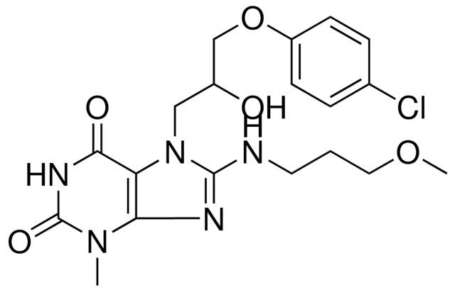 7-[3-(4-CHLOROPHENOXY)-2-HYDROXYPROPYL]-8-[(3-METHOXYPROPYL)AMINO]-3-METHYL-3,7-DIHYDRO-1H-PURINE-2,6-DIONE