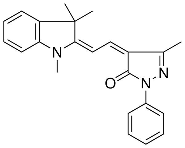 5-ME-2-PH-4(2(1,3,3-TRI-ME-1,3-2H-INDOL-2-YLIDENE)ETHYLIDENE)2,4-2H-PYRAZOL-3ONE