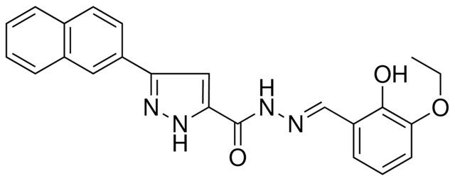 5-NAPHTHALEN-2-YL-2H-PYRAZOLE-3CARBOXYLIC ACID (3-ETO-2-HO-BENZYLIDENE)HYDRAZIDE