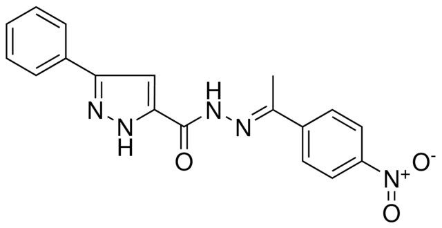5-PHENYL-2H-PYRAZOLE-3-CARBOXYLIC ACID (1-(4-NITRO-PHENYL)-ETHYLIDENE)-HYDRAZIDE