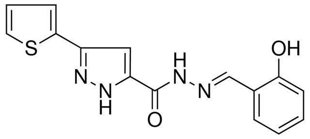 5-THIOPHEN-2-YL-2H-PYRAZOLE-3-CARBOXYLIC ACID (2-HYDROXY-BENZYLIDENE)-HYDRAZIDE