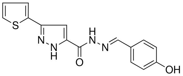 5-THIOPHEN-2-YL-2H-PYRAZOLE-3-CARBOXYLIC ACID (4-HYDROXY-BENZYLIDENE)-HYDRAZIDE