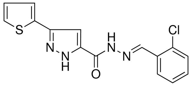 5-THIOPHEN-2-YL-2H-PYRAZOLE-3-CARBOXYLIC ACID (2-CHLORO-BENZYLIDENE)-HYDRAZIDE