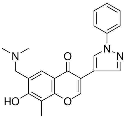 6-((DIMETHYLAMINO)ME)-7-HO-8-ME-3-(1-PHENYL-1H-PYRAZOL-4-YL)-4H-CHROMEN-4-ONE