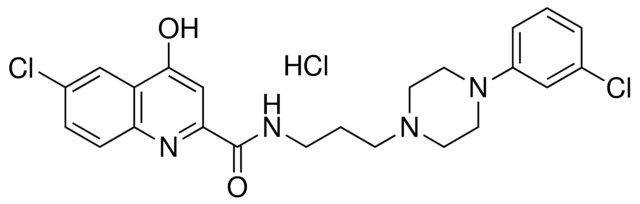 6-CL-N-(3-(4-(3-CHLOROPHENYL)-1-PIPERAZINYL)PR)-4-HO-2-QUINOLINECARBOXAMIDE HCL