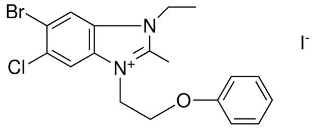 5-BR-6-CL-3-ETHYL-2-METHYL-1-(2-PHENOXY-ETHYL)-3H-BENZOIMIDAZOL-1-IUM, IODIDE