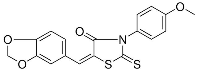 5-BENZO(1,3)DIOXOL-5-YLMETHYLENE-3-(4-METHOXY-PHENYL)-2-THIOXO-THIAZOLIDIN-4-ONE