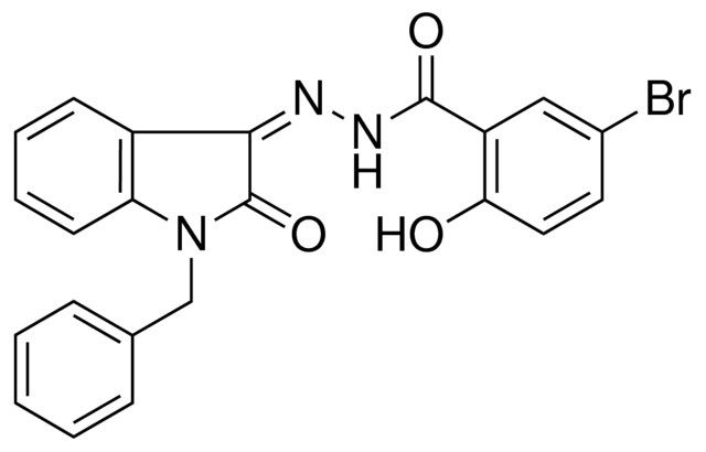 5-BR-2-HO-BENZOIC ACID (1-BENZYL-2-OXO-1,2-DIHYDRO-INDOL-3-YLIDENE)-HYDRAZIDE