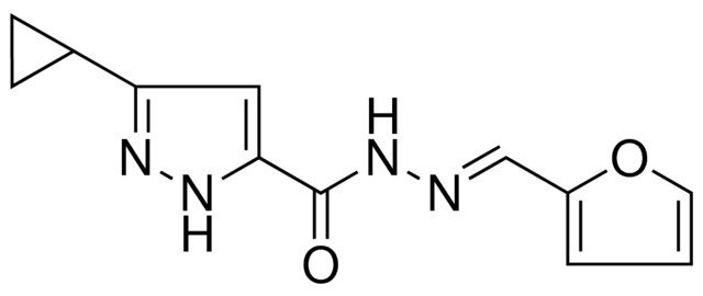 5-CYCLOPROPYL-2H-PYRAZOLE-3-CARBOXYLIC ACID FURAN-2-YLMETHYLENE-HYDRAZIDE