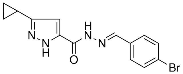 5-CYCLOPROPYL-2H-PYRAZOLE-3-CARBOXYLIC ACID (4-BROMO-BENZYLIDENE)-HYDRAZIDE