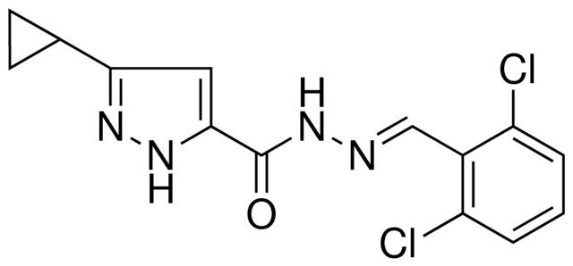 5-CYCLOPROPYL-2H-PYRAZOLE-3-CARBOXYLIC ACID (2,6-DICHLORO-BENZYLIDENE)-HYDRAZIDE