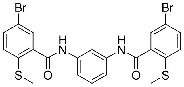 5-BROMO-N-(3-{[5-BROMO-2-(METHYLSULFANYL)BENZOYL]AMINO}PHENYL)-2-(METHYLSULFANYL)BENZAMIDE