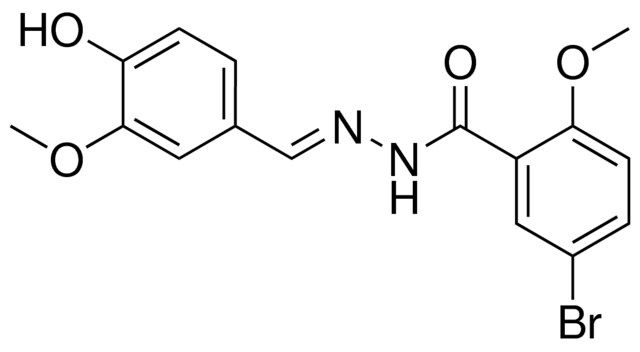 5-BROMO-N'-(4-HYDROXY-3-METHOXYBENZYLIDENE)-2-METHOXYBENZOHYDRAZIDE