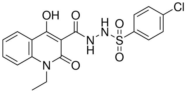 4-CHLORO-N'-[(1-ETHYL-4-HYDROXY-2-OXO-1,2-DIHYDRO-3-QUINOLINYL)CARBONYL]BENZENESULFONOHYDRAZIDE