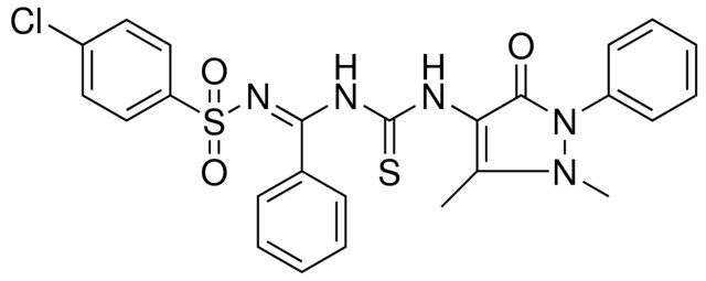 4-CHLORO-N-[(E)-({[(1,5-DIMETHYL-3-OXO-2-PHENYL-2,3-DIHYDRO-1H-PYRAZOL-4-YL)AMINO]CARBOTHIOYL}AMINO)(PHENYL)METHYLIDENE]BENZENESULFONAMIDE