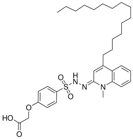 4-(CARBOXYMETHOXY)BENZENESULFONIC (1-METHYL4PENTADECYL2QUINOLYLIDENE)HYDRAZIDE