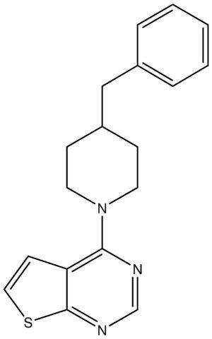 4-Benzyl-1-{thieno[2,3-<i>d</i>]pyrimidin-4-yl}piperidine