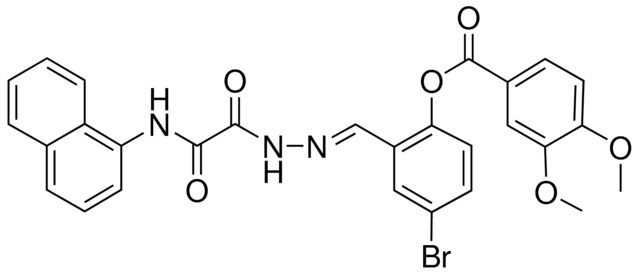 4-BR-2-(2-((1-NAPHTHYLAMINO)(OXO)AC)CARBOHYDRAZONOYL)PH 3,4-DIMETHOXYBENZOATE