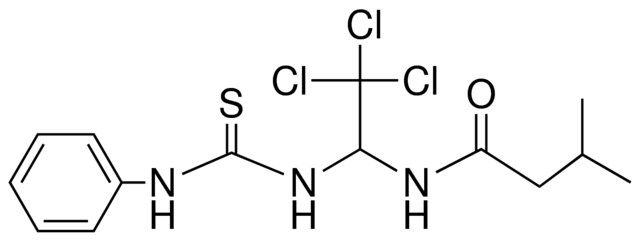 3-METHYL-N-(2,2,2-TRICHLORO-1-(3-PHENYL-THIOUREIDO)-ETHYL)-BUTYRAMIDE