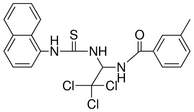 3-METHYL-N-(2,2,2-TRICHLORO-1-(3-NAPHTHALEN-1-YL-THIOUREIDO)-ETHYL)-BENZAMIDE