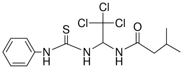 3-METHYL-N-(2,2,2-TRICHLORO-1-(3-PHENYL-THIOUREIDO)-ETHYL)-BUTYRAMIDE