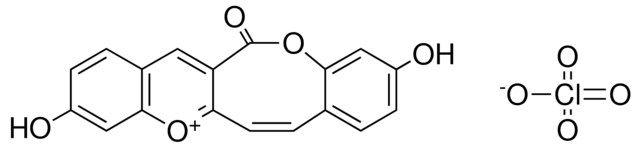 3,10-DIHYDROXY-13-OXO-13H-CHROMENO[3,2-C][1]BENZOXOCIN-5-IUM PERCHLORATE