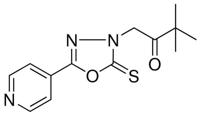 3,3-DIMETHYL-1-(5-(4-PYRIDINYL)-2-THIOXO-1,3,4-OXADIAZOL-3(2H)-YL)-2-BUTANONE