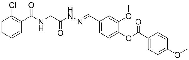 4-(((((2-CHLOROBENZOYL)AMINO)AC)HYDRAZONO)ME)-2-METHOXYPHENYL 4-METHOXYBENZOATE