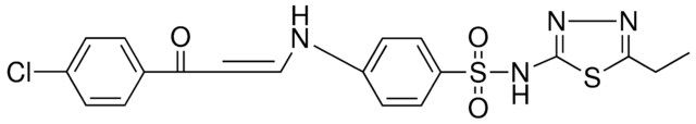 4-((CL-PH)-OXO-PROPENYLAMINO)-N-(5-ET-(1,3,4)THIADIAZOL-2-YL)-BENZENESULFONAMIDE