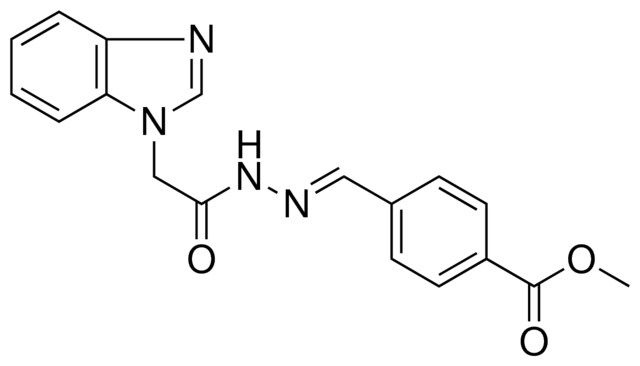 4-((BENZOIMIDAZOL-1-YL-ACETYL)-HYDRAZONOMETHYL)-BENZOIC ACID METHYL ESTER