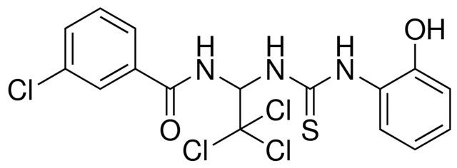 3-CHLORO-N-(2,2,2-TRICHLORO-1-[3-(2-HYDROXY-PHENYL)-THIOUREIDO]-ETHYL)-BENZAMIDE