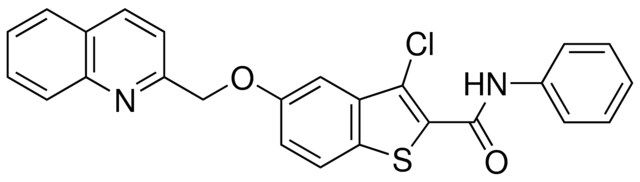3-CHLORO-N-PHENYL-5-(2-QUINOLINYLMETHOXY)-1-BENZOTHIOPHENE-2-CARBOXAMIDE