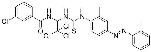 3-CL-N-(2,2,2-TRICHLORO-1-[3-(2-ME-4-O-TOLYLAZO-PH)-THIOUREIDO]-ETHYL)-BENZAMIDE