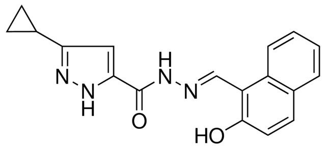 3-CYCLOPROPYL-N'-[(E)-(2-HYDROXY-1-NAPHTHYL)METHYLIDENE]-1H-PYRAZOLE-5-CARBOHYDRAZIDE