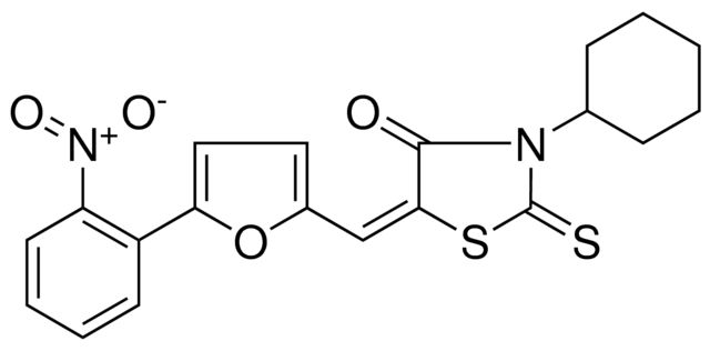 3-CYCLOHEXYL-5-(5-(2-NITRO-PH)-FURAN-2-YLMETHYLENE)-2-THIOXO-THIAZOLIDIN-4-ONE