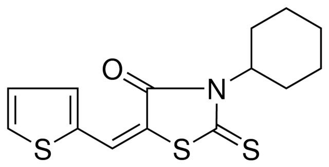 3-CYCLOHEXYL-5-THIOPHEN-2-YLMETHYLENE-2-THIOXO-THIAZOLIDIN-4-ONE