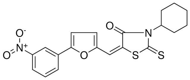 3-CYCLOHEXYL-5-(5-(3-NITRO-PH)-FURAN-2-YLMETHYLENE)-2-THIOXO-THIAZOLIDIN-4-ONE