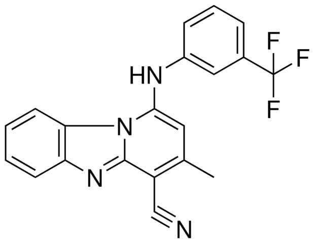 3-ME-1-(3-TRI-F-ME-PHENYLAMINO)-BENZO(4,5)IMIDAZO(1,2-A)PYRIDINE-4-CARBONITRILE