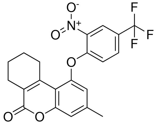 3-ME-1-(2-NITRO-4-TRIFLUOROMETHYL-PHENOXY)-7,8,9,10-4H-BENZO(C)CHROMEN-6-ONE