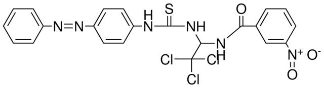 3-NITRO-N-(2,2,2-TRICHLORO-1-(3-(4-PHENYLAZO-PH)-THIOUREIDO)-ETHYL)-BENZAMIDE