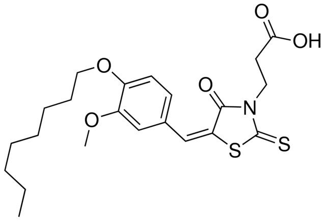 3-{(5E)-5-[3-METHOXY-4-(OCTYLOXY)BENZYLIDENE]-4-OXO-2-THIOXO-1,3-THIAZOLIDIN-3-YL}PROPANOIC ACID